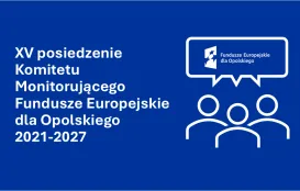 grafika przedstwiajaca ludzi, logotyp FEO oraz napis XV posiedzenie komitetu monitorującego